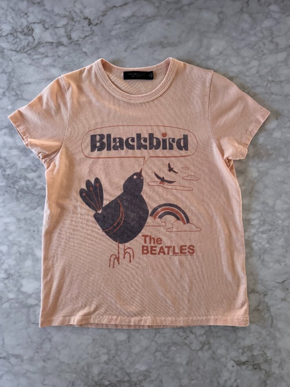 Junk Food The Beatles Blackbird Graphic T-Shirt Womens M Made in USA